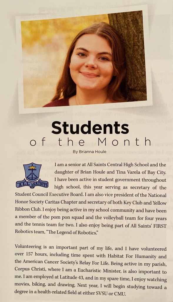 Neighbors of the Bay-Student of the Month. 